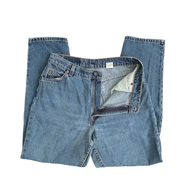 Vtg 90s Levis 950 Jeans WOMENS 14 Relaxed Fit Tapered Fit Orange Tab - Picture 5 of 9